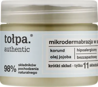 Tolpa Authentic пилинг для лица с микрокристаллами корунда и маслом жожоба 65 г