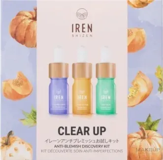 Набор для лица Iren Shizen Clear Up три сыворотки с гликолевой кислотой и термальной водой для проблемной кожи 3x5 мл