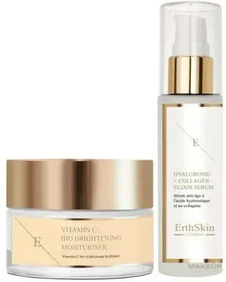 Набор для лица ErthSkin London Vitamin C сыворотка и крем для сияния с мочевиной и глицерином 60+50 мл
