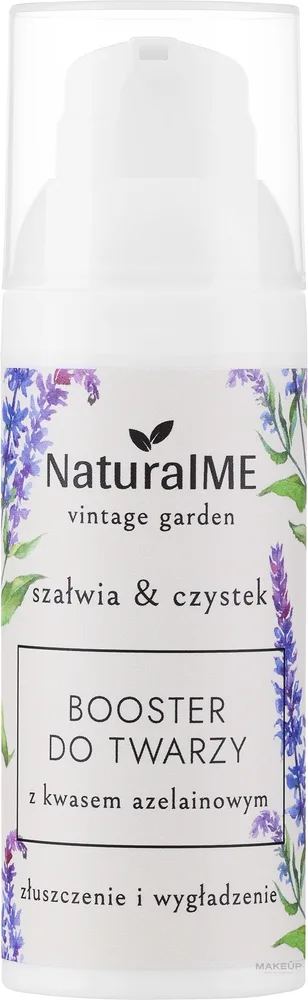 Ночной бустер для лица NaturalME Vintage Garden Sage Cistus с азелаиновой кислотой 50 мл