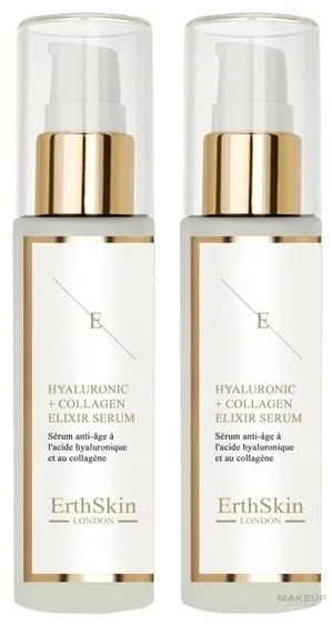 Сыворотка для лица ErthSkin London Hyaluronic Collagen Elixir с коллагеном 2x60 мл