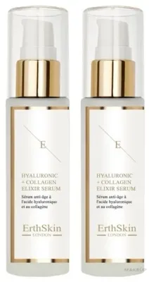 Сыворотка для лица ErthSkin London Hyaluronic Collagen Elixir с коллагеном 2x60 мл