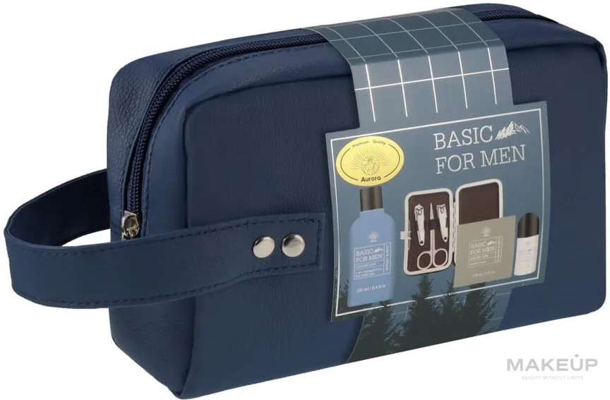 Набор Aurora Basic For Men гель для душа 250 мл дезодорант-ролик 50 мл мыло 100 г и маникюрный набор