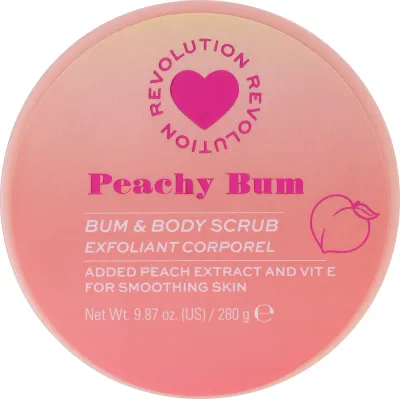 I Heart Revolution I Heart Revolution Peachy Bum Body Sugar Polish - Скраб для ягодиц Peachy Bum Body Sugar Polish 280 г