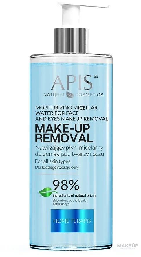 Мицеллярная вода APIS Professional Home Terapis Moisturizing Micellar Water увлажняющая, для снятия макияжа с лица и глаз, 500 мл