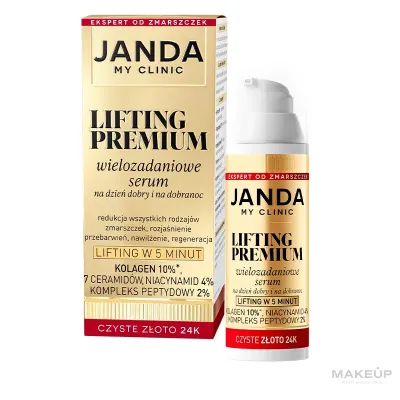 Сыворотка для лица Janda My Clinic Lifting Premium с коллагеном и золотом 30 мл