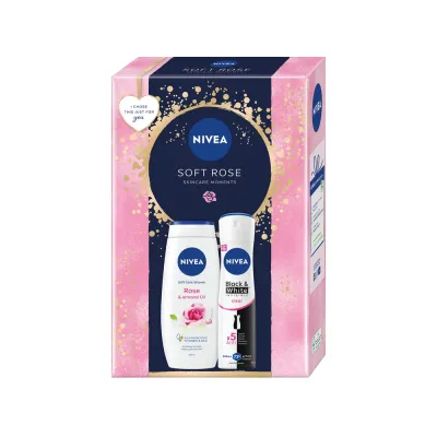 Набор NIVEA гель для душа с розой и миндальным маслом 250 мл и антиперспирант Black & White 150 мл