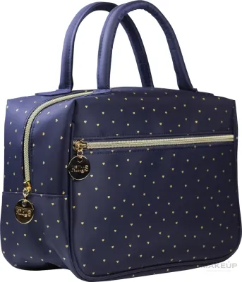 Косметичка KillyS Golden Heart XL темно-синяя с золотом 27х18х12,5 см