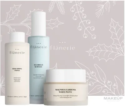 Набор для лица Flanerie Night Spa at Home ночной крем крио-гель и маска 45+100+100 мл с эфирами жожоба