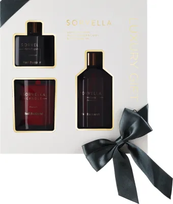 Набор для ароматизации дома Sorvella Perfume Red Baccarat диффузор 120 мл свеча 170 г и спрей 250 мл