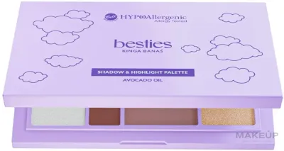Палетка теней и хайлайтеров Bell HypoAllergenic x Besties Shadow & Highlight Palette
