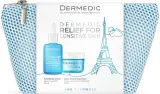 Набор для лица Dermedic Hydrain 3 сыворотка с гиалуроном и миндалем и крем с косметичкой 30+15 мл — фото 1