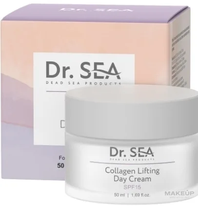 Dr Sea Dr. Sea Collagen Lifting Day Cream - Крем для лица Dr. Sea с коллагеном лифтинг дневной SPF15 50 мл