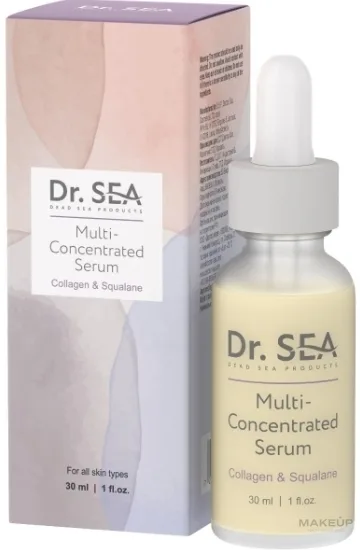 Dr Sea Dr. Sea Multi-Concentrated Serum - Сыворотка для лица Dr. Sea Multi-Concentrated с коллагеном и скваланом 30 мл