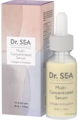 Dr Sea Dr. Sea Multi-Concentrated Serum - Сыворотка для лица Dr. Sea Multi-Concentrated с коллагеном и скваланом 30 мл