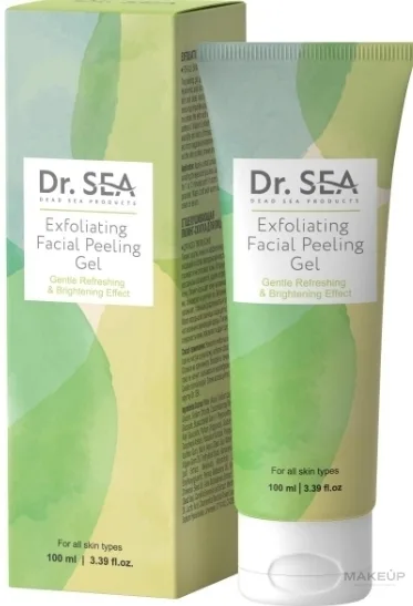 Dr Sea Dr. Sea Exfoliating Facial Peeling Gel - Отшелушивающий гель-скатка для лица Dr. Sea с гиалуроновой кислотой и микрогранулами 100 мл