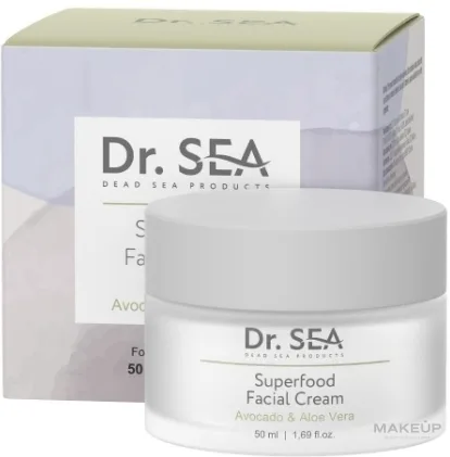 Dr Sea Dr. Sea Superfoot Facial Cream - Крем для лица Dr. Sea с авокадо и алоэ 50 мл