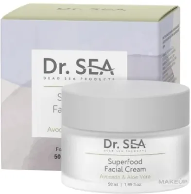 Dr Sea Dr. Sea Superfoot Facial Cream - Крем для лица Dr. Sea с авокадо и алоэ 50 мл