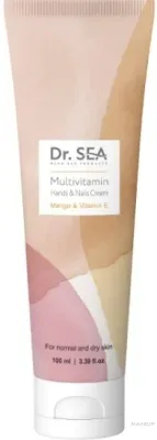 Dr Sea Dr. Sea Hands & Nails Cream - Крем для рук и ногтей Dr. Sea мультивитаминный с экстрактом манго и витамином Е 100 мл