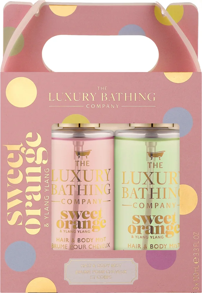 Набор спреев для тела и волос Grace Cole Sweet Orange & Ylang Ylang с ароматом апельсина и иланг-иланга 3x100 мл