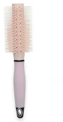 Щётка для волос IDC Institute Round Styling Brush круглая продувная для объёма при сушке феном розовая