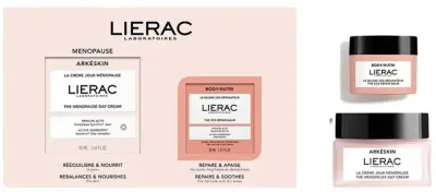 Набор Lierac Arkeskin дневной крем для зрелой кожи и восстанавливающий бальзам со скваланом и маслом ши 50+30 мл