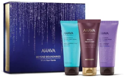 Набор Ahava Holiday It's In Your Hands минеральные кремы для рук 3 шт по 100 мл и сыворотка для лица 0.5 мл