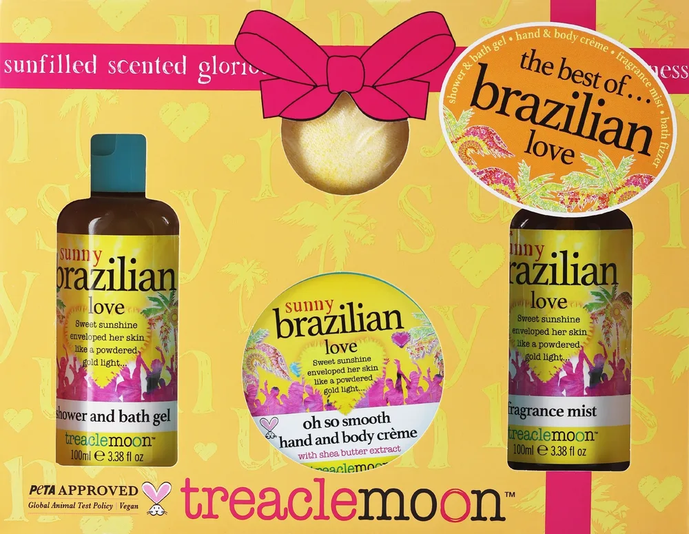 Набор для тела Treaclemoon Brazilian Love гель бомбочка спрей и крем с гуараной 100+80 г+100+50 мл