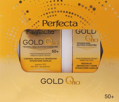 Набор для лица Perfecta Gold Q10 50+ крем и крем для век для зрелой кожи 50+15 мл