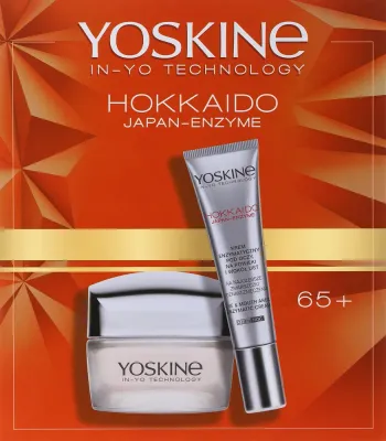 Набор для лица Yoskine Hokkaido Japan-Enzyme крем и крем для век для зрелой кожи 50+15 мл
