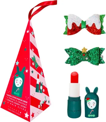 Набор Inuwet Cone Bunny X Mas бальзам для губ с вишней 3.5 г и заколки для волос 2 шт