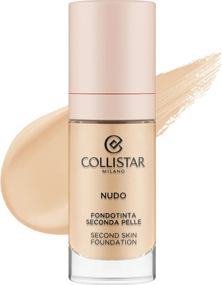 Тональный флюид Collistar Nudo Second Skin Foundation сияющий увлажняющий SPF 15, 30 мл, оттенок 3R - Naturale Rosato
