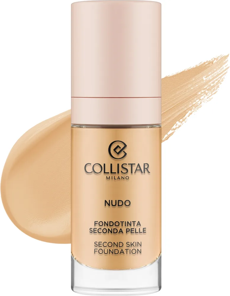 Тональный флюид Collistar Nudo Second Skin Foundation сияющий увлажняющий SPF 15, 30 мл, оттенок 3 г - Naturale Dorato