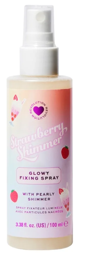 Спрей для фиксации макияжа I Heart Revolution Strawberry Shimmer Glowy