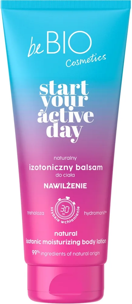 Увлажняющий изотонический лосьон для тела BeBio Start Your Active Day, 200 мл
