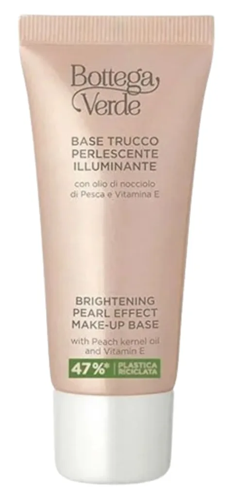 База под макияж Bottega Verde Brightening Pearl Effect Make-Up Base With Peach Kernel Oil And Vitamin E с перламутровым эффектом, с маслом персиковой косточки, 30 мл