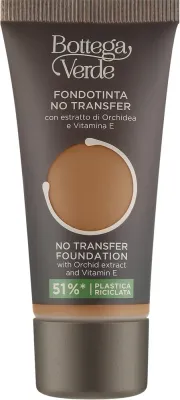 Тональный флюид Bottega Verde No Transfer Foundation стойкий с экстрактом орхидеи, 30 мл