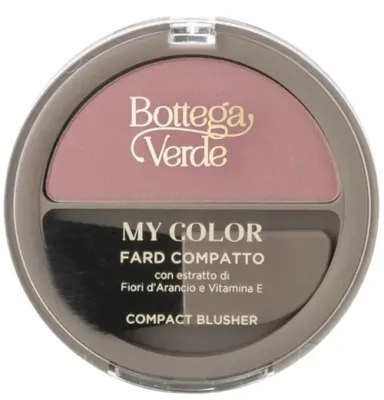 Румяна для лица Bottega Verde My Color Compact Blusher компактные, кремовая текстура, 4 г
