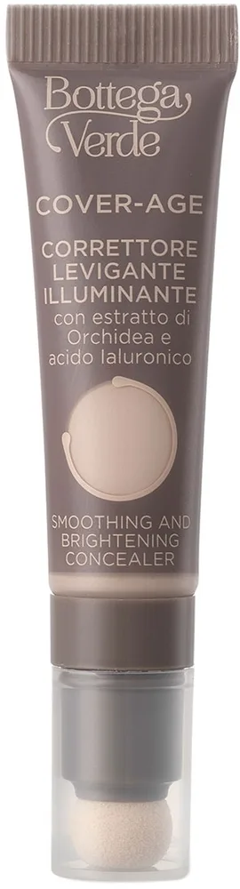 Корректор для лица Bottega Verde Cover-Age Smoothing And Brightening жидкий, с мягким аппликатором, 6 мл, оттенок Porcelain