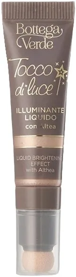 Хайлайтер для лица Bottega Verde Tocco Di Luce Liquid Brightening Effect жидкий, с аппликатором-спонжем, 6 мл, оттенок Caramello