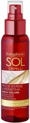 Солнцезащитный спрей Bottega Verde Sun Hairspray с кератином и маслом ши, 100 мл