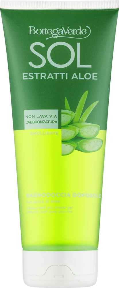 Гель для ванны и душа Bottega Verde Sol Estratti после загара с алоэ, 200 мл