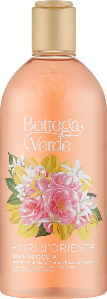 Гель для ванны и душа Bottega Verde Fiori d'Oriente с иланг-илангом и розой, 400 мл
