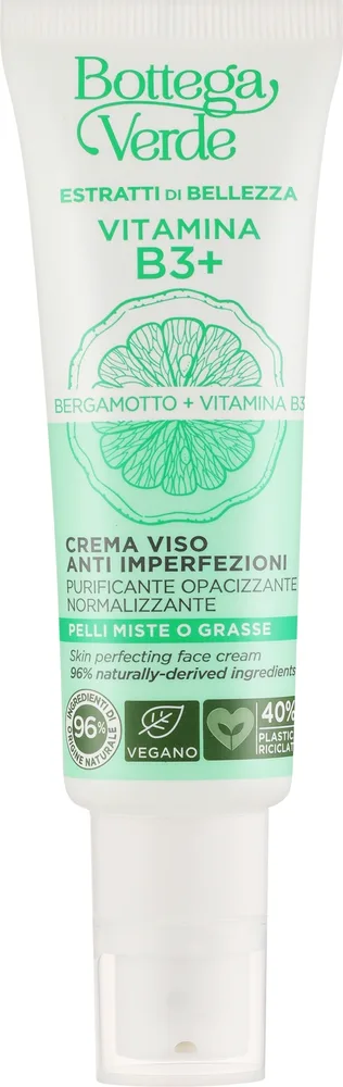 Крем для лица Bottega Verde Beauty Extracts Vitamin B3+ для жирной кожи 50 мл