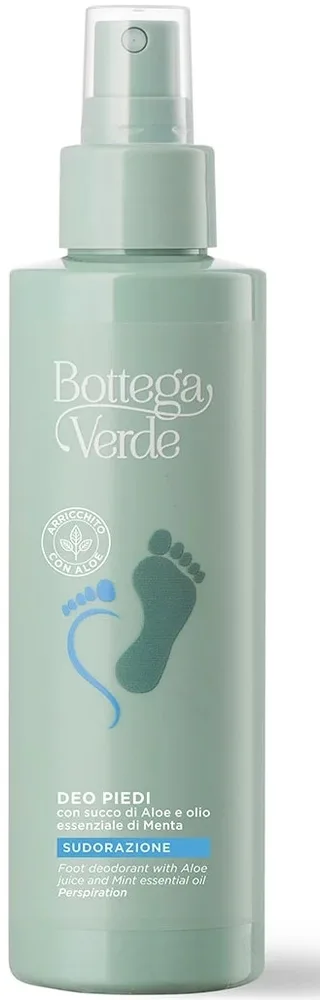 Дезодорант для стоп Bottega Verde Foot Deo с соком алоэ и маслом мяты перечной, 125 мл
