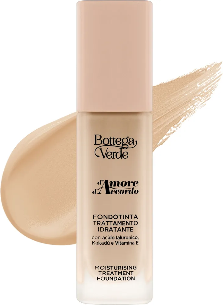 Тональная основа Bottega Verde D'Amore D'Accordo сияющая увлажняющая, 30 мл, оттенок Peach