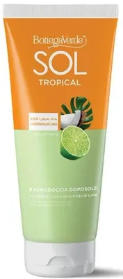 Гель для душа Bottega Verde Sol Tropical после загара с кокосовым молоком и лаймом, 200 мл