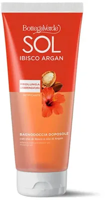 Гель для душа Bottega Verde Sol после загара с маслом гибискуса и арганы, 200 мл