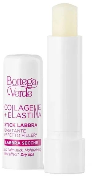 Бальзам для губ Bottega Verde Collagen + Elastine Lip Balm Stick с коллагеном и эластином, увлажняющий, 5 мл