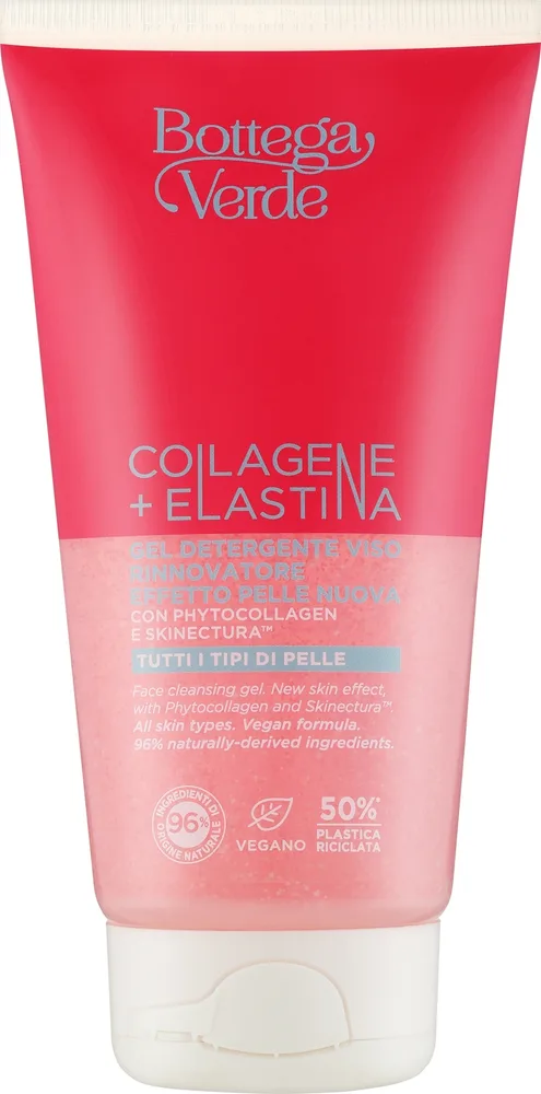 Очищающий гель-скраб для лица Bottega Verde Collagen + Elastine с жожоба, 150 мл